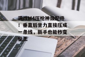 满改M4压枪神级配件！垂直后坐力直接压成一条线，新手也能秒变枪王